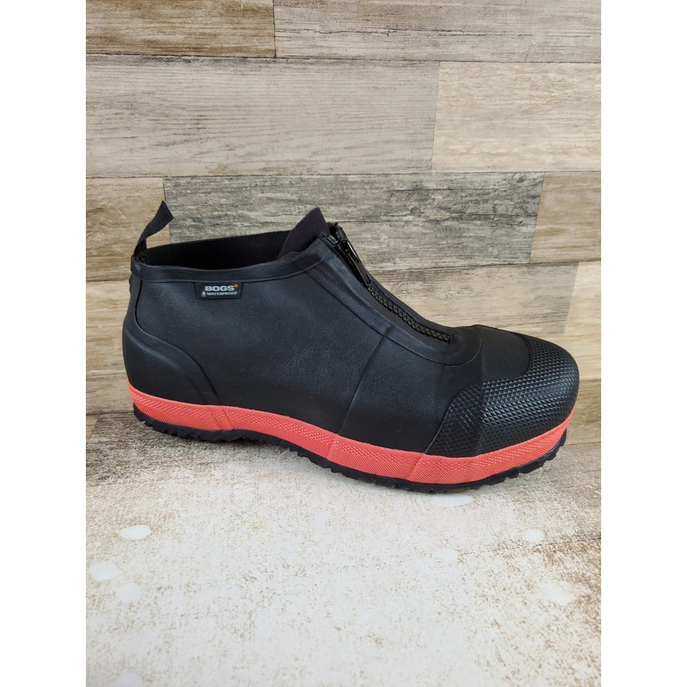 Bogs Overshoe Zip Work Shoes Mens 10 / Womens 12 Black Composite Toe Waterproof